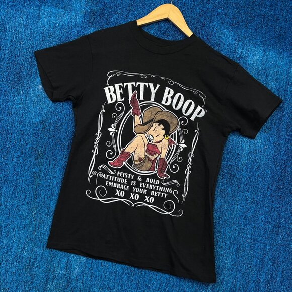 Betty Boop Cowgirl Feisty and Bold T-Shirt Size Medium - Picture 3 of 4